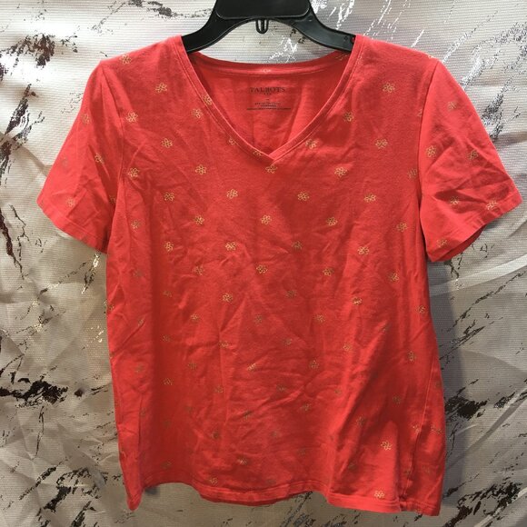 Talbots Women's V-Neck Short Sleeve Shirt - Picture 1 of 4